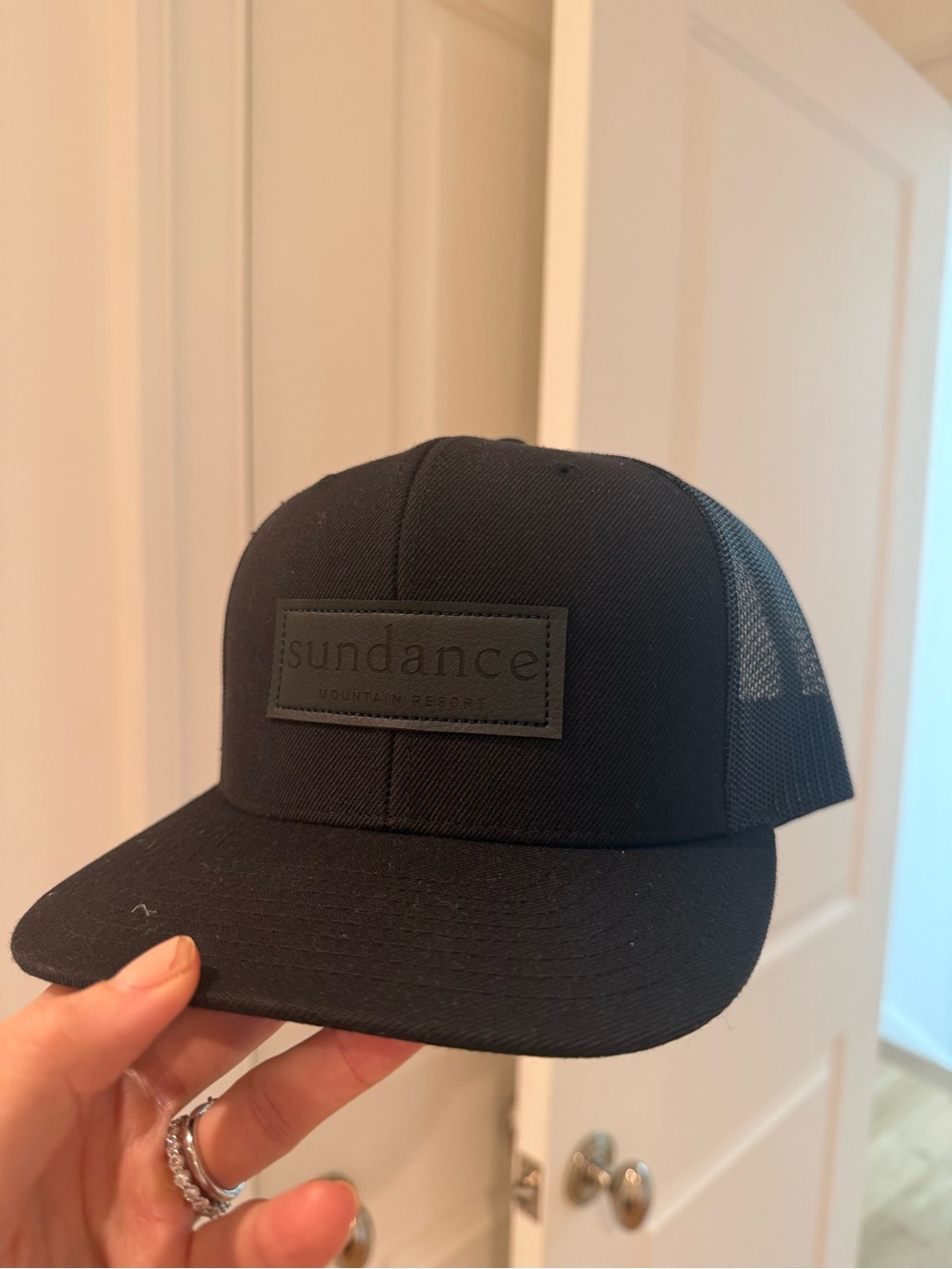 NEW Sundance Ski Mountain Black Trucker Hat